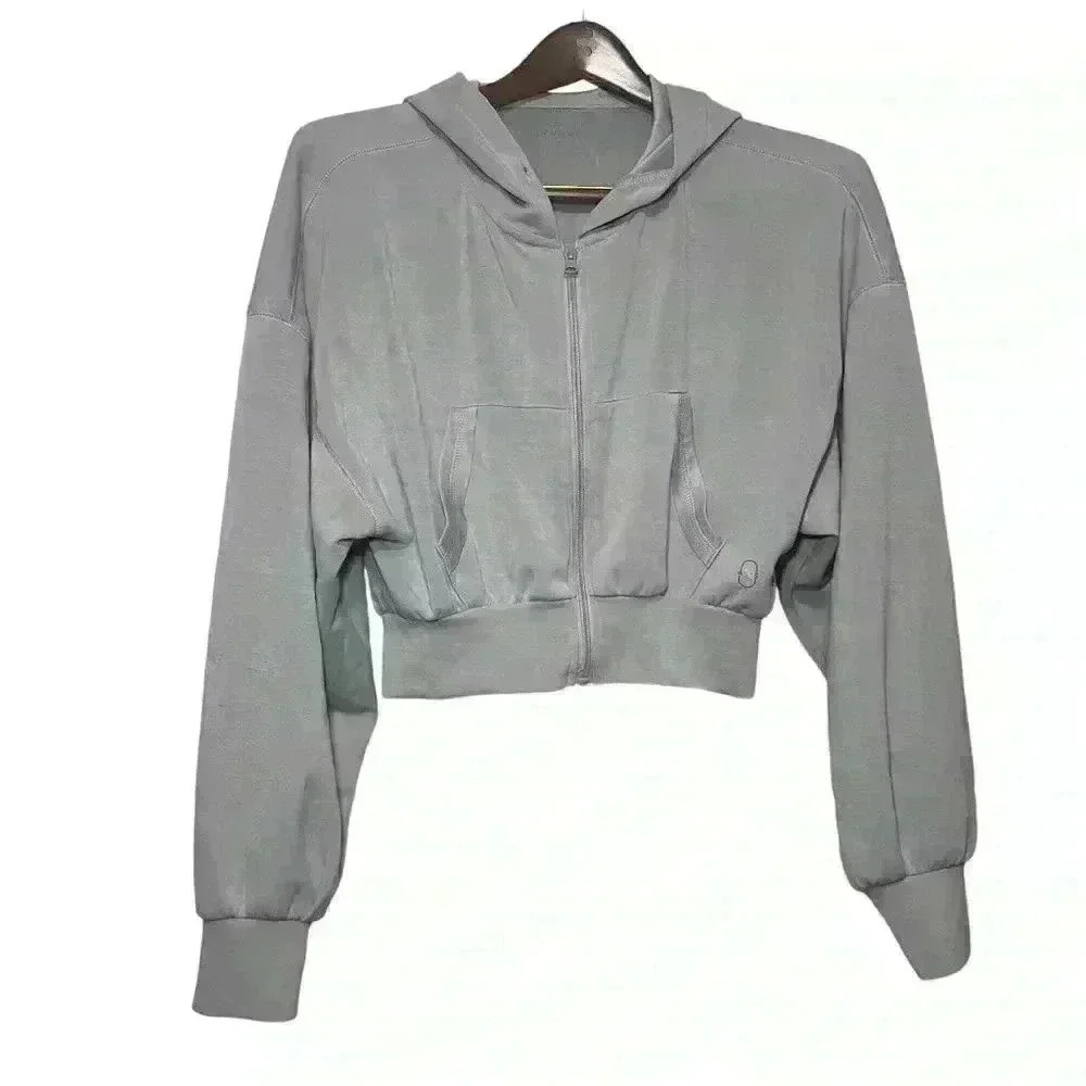 Women’s AS Revival hoodie Sz M; Gray; Crop oversized Super Softness *no string